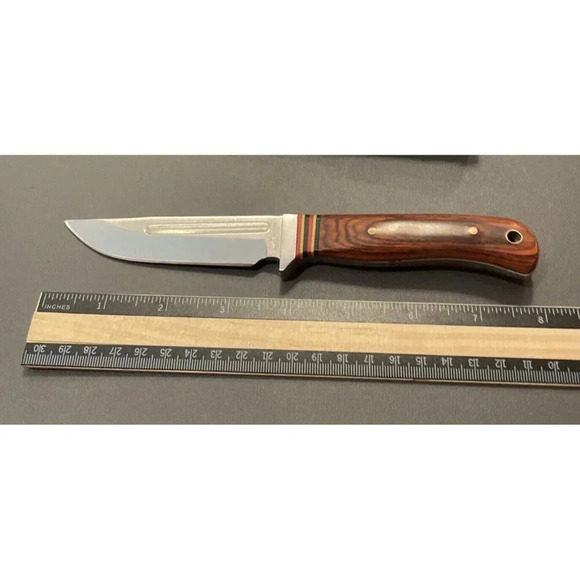 Blackhills Steel Pakkawood Handle Hunter Bowie 8” Hunting Knife Nylon Sheath NEW - Picture 4 of 4